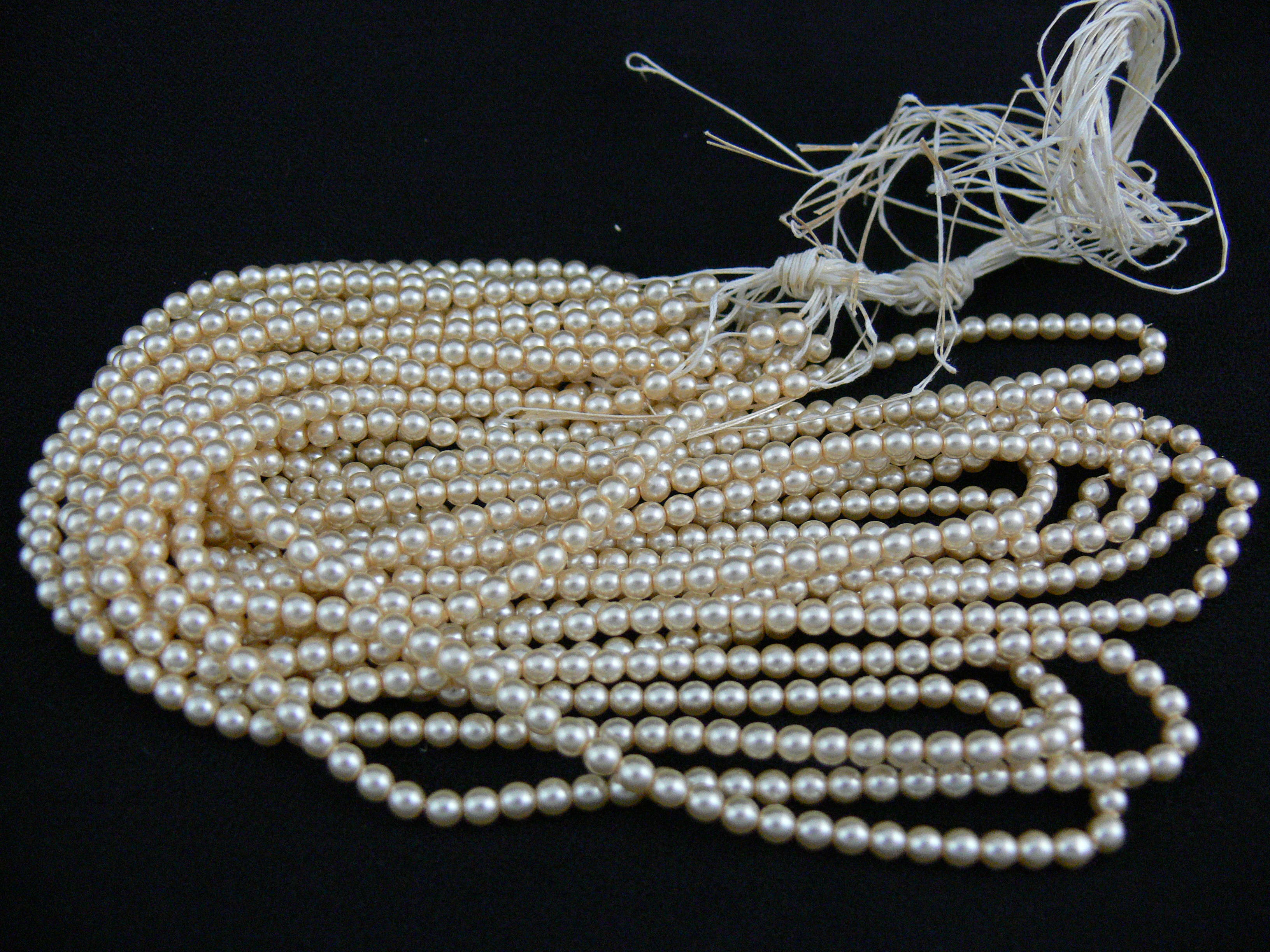 4mm Ivory Stranded Pearls